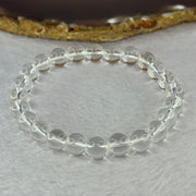 Natural Clear Quartz Bracelet 天然白水晶手链 18.71g 16.5cm 8.4mm 24 Beads - Huangs Jadeite and Jewelry Pte Ltd