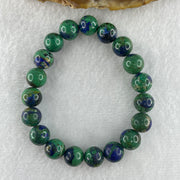 Natural Azurite Beads Bracelet 23.00g 14cm 9.3mm 19 Beads - Huangs Jadeite and Jewelry Pte Ltd