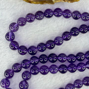 Good Grade Natural Amethyst Necklace 46.64g 53cm 7.8mm 75 Beads - Huangs Jadeite and Jewelry Pte Ltd