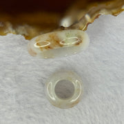 Type A Lavender with Brown and Green Patches Jadeite Ring 6.8 by 3.4mm with Mini Donut Ping An Kou 7.9mm by 4.2mm Total 7.13g US8.25 HK18.5 - Huangs Jadeite and Jewelry Pte Ltd