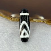 Natural Powerful Tibetan Old Oily Agate 1 Eye With Mountain Support Dzi Bead Heavenly Master (Tian Zhu) 一眼靠天珠 7.14g 36.8 by 11.9mm - Huangs Jadeite and Jewelry Pte Ltd