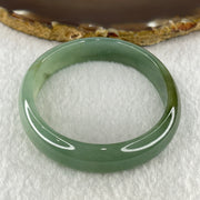 Natural Type A Jelly Full Green Jadeite Oval Bangle 31.63g Inner Diameter 54.9mm 11.6 by 5.6mm (Slight Internal Lines) - Huangs Jadeite and Jewelry Pte Ltd