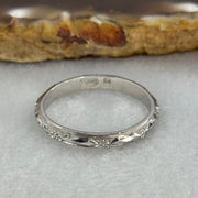 (Pre-Love) PLAT Platinum Ring 4.11g Inner Diameter 18.9mm Thickness 2.9 by 1.6mm US8.9mm HK19.5 - Huangs Jadeite and Jewelry Pte Ltd