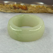 Type A Light Green Jadeite Ring 12.54g 12.1 by 4.1mm US12.5 HK28 - Huangs Jadeite and Jewelry Pte Ltd