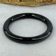Type A Black Grey Wuji Jadeite Baby Bangle 16.18g Internal Diameter 40.1mm 6.5 by 6.4mm - Huangs Jadeite and Jewelry Pte Ltd