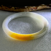 Type A Faint Green Lavender with Yellow Jadeite Bangle Internal Diameter 54.6mm 34.4580g 8.2 by 8.2mm (Very Slight Internal Line) - Huangs Jadeite and Jewelry Pte Ltd