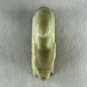 Natural Green Serpentine Deer with Longevity Peach Display 1,043.6g 135.0 by 43.0 by 115.0mm - Huangs Jadeite and Jewelry Pte Ltd