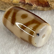 Natural Powerful Tibetan Old Oily Agate Patina Guiren Tairen Human Dzi Bead Totem Amulet Heavenly Master (Tian Zhu) 贵人天诛 4.85g 19.7 by 11.8mm - Huangs Jadeite and Jewelry Pte Ltd