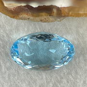 Natural Sky Blue Topaz Oval Shape 23.16ct 20.2 by 14.3 by 9.5mm - Huangs Jadeite and Jewelry Pte Ltd