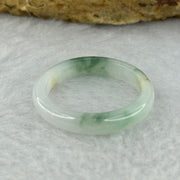 Type A Semi Icy Light Green with Blueish Green Patches Jadeite Ring 1.89g 4.1 by 2.9mm US8 HK 17.5 (External Roughs) - Huangs Jadeite and Jewelry Pte Ltd