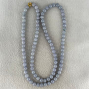 Type A Full Lavender Jadeite Beads Necklace 57.64g 66cm 7.0mm 98 Beads - Huangs Jadeite and Jewelry Pte Ltd