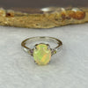 Natural Opal In 925 Sliver Ring 2.47g 9.9 by 7.5 by 5.2mm US 6 / HK 13 - Huangs Jadeite and Jewelry Pte Ltd