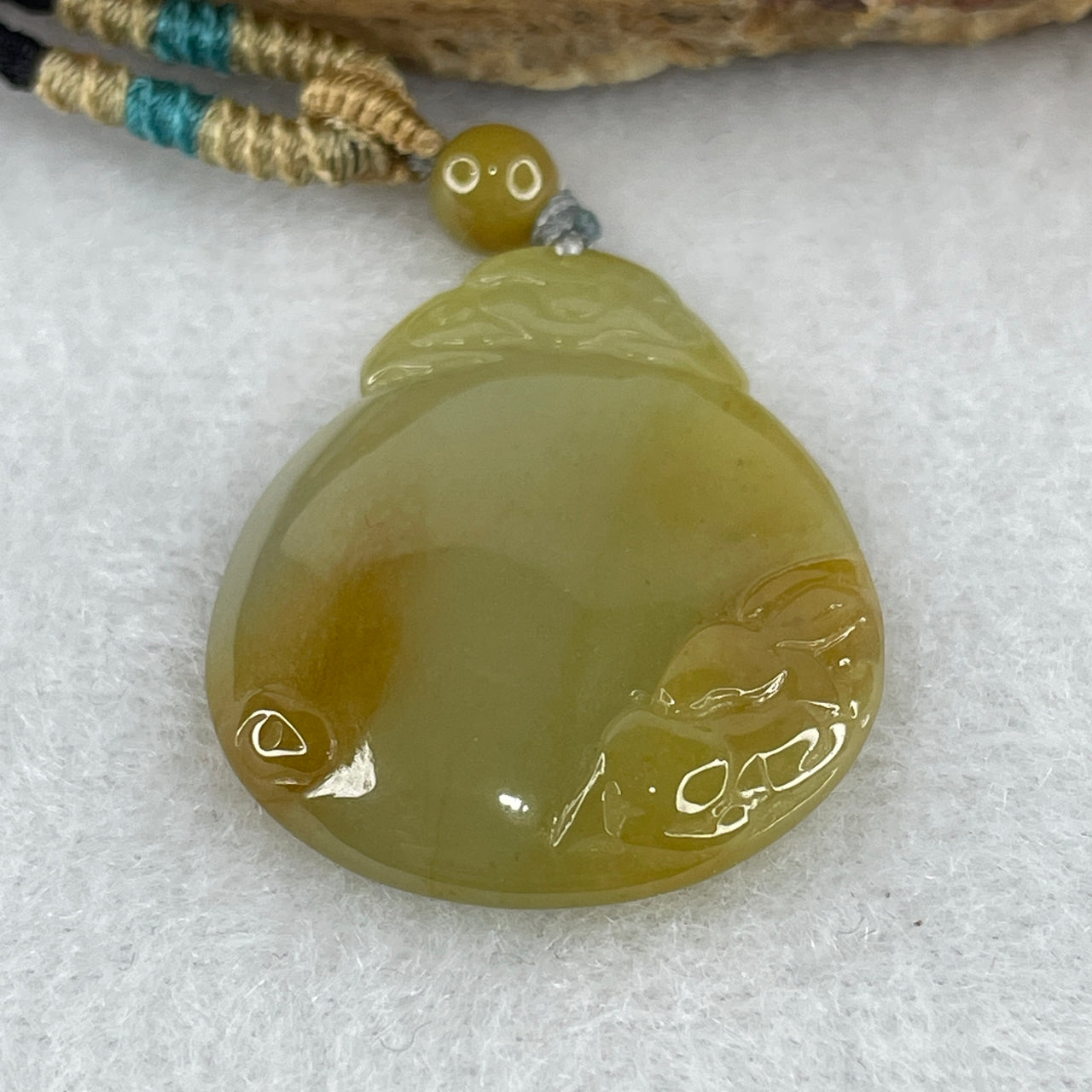 Certified Natural Type A Imperial Yellow & Faint Green Jadeite Deer Pendant | Masterpiece Hand-Carved Myanmar Feicui | Supreme Wealth, Longevity & High-Status Career Amulet (8.45g | 31.5x24.9x5.2mm)
