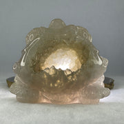 Natural White Agate with Citrine 3 Legged Toast Display 800.5g 113.0 by 85.0 by 90.0mm - Huangs Jadeite and Jewelry Pte Ltd