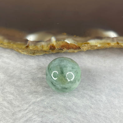 Type A Green Piao Hua Jadeite Bead 4.47g 13.9 by 13.7mm - Huangs Jadeite and Jewelry Pte Ltd