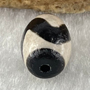 Natural Powerful Tibetan Old Oily Agate Tiger Tooth Daluo Dzi Bead Heavenly Master (Tian Zhu) 2.20g 14.0 by 10.4mm - Huangs Jadeite and Jewelry Pte Ltd