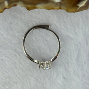 Cubic Zirconia in S925 Sliver Ring (Adjustable Size) 1.67g 4.8 by 2.8mm - Huangs Jadeite and Jewelry Pte Ltd