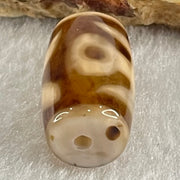 Natural Powerful Tibetan Old Oily Agate Patina Guiren Tairen Human Dzi Bead Totem Amulet Heavenly Master (Tian Zhu) 贵人天诛 4.70g 19.8 by 11.7mm - Huangs Jadeite and Jewelry Pte Ltd