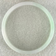 Type A Green Lavender with Yellow Spot Jadeite Flat Round Bangle 27.20g Internal Diameter 51.8mm 12.7 by 4.0mm (Perfect) - Huangs Jadeite and Jewelry Pte Ltd