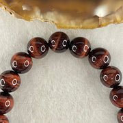 Natural Red Tiger's Eye Quartz Beads Bracelet 17.38g 15cm 8.3mm 23 Beads - Huangs Jadeite and Jewelry Pte Ltd