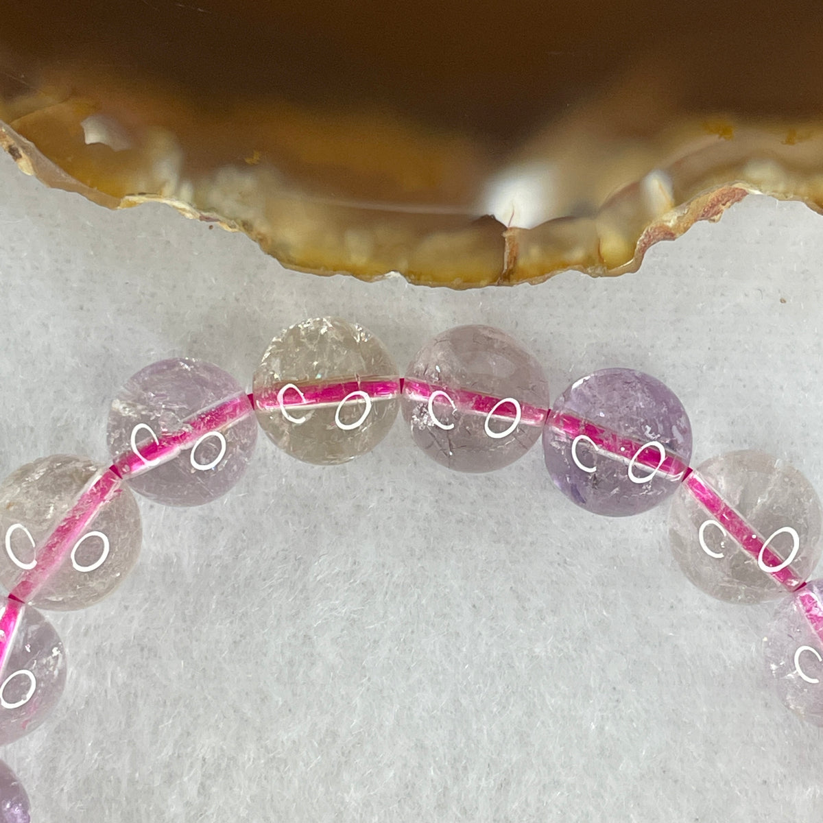 Certified Entry-Grade Natural Super 7 Crystal Beads Bracelet | Bold High-Density Showcase Strand | Authentic Sacred Seven Multi-Mineral Inclusions Quartz Spiritual Catalyst & Auric Shield Bracelet (24.91g | 16cm Length | 9.8mm | 20 Beads)
