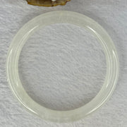 Transparent to White Quartzite Jade Bangle 天山玉手镯 60.6mm Bangle 38.60g 10.3 by 8.5mm - Huangs Jadeite and Jewelry Pte Ltd