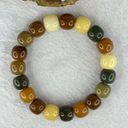 Natural Mixed Color Bodhi Beads Bracelet 天然多宝菩提手链 19.78g 17cm 11.3mm 19 Beads - Huangs Jadeite and Jewelry Pte Ltd