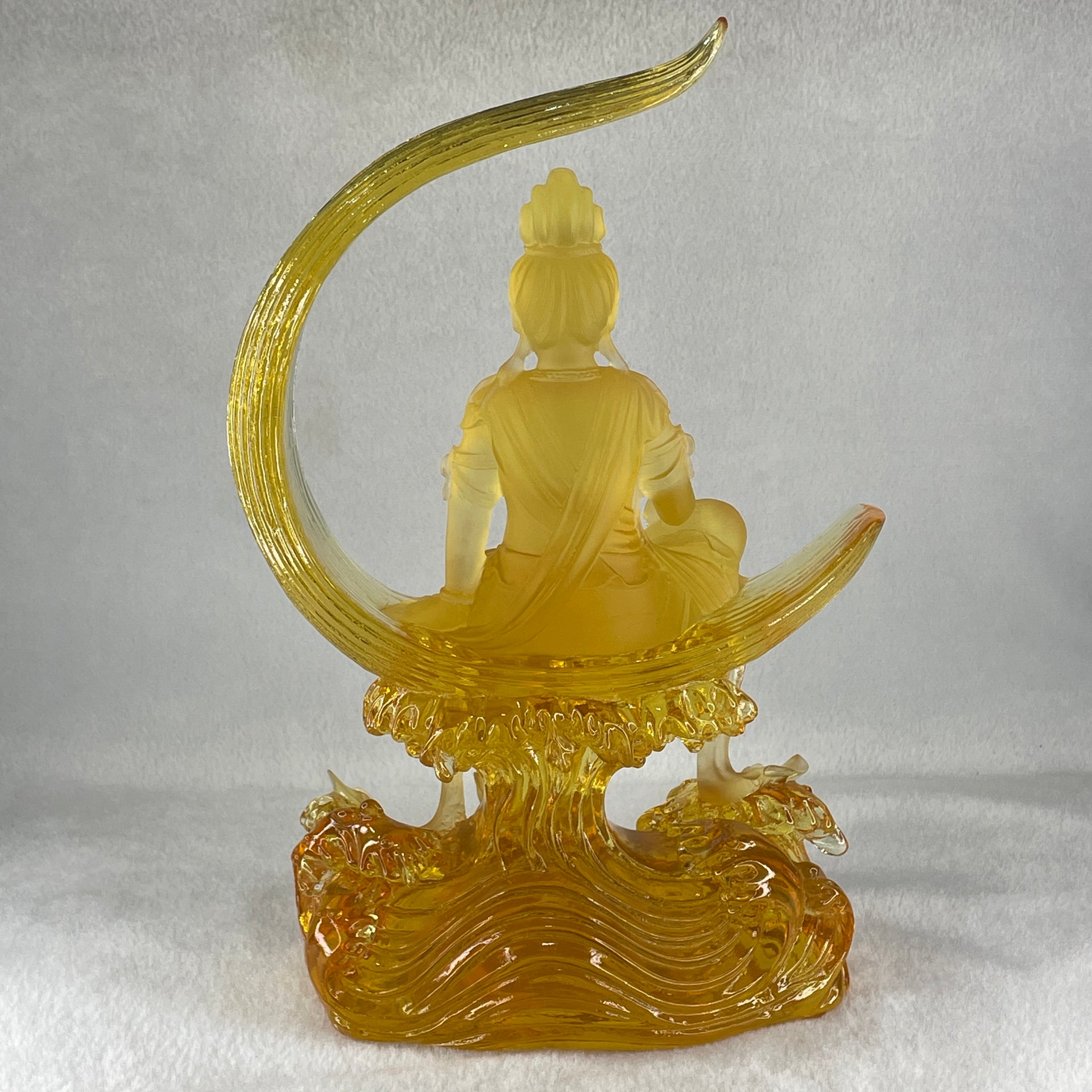 Liuli Yellow Guan Yin Display 2,012.9g 144.0 by 80.0 by 250.0mm - Huangs Jadeite and Jewelry Pte Ltd