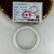 Type A Faint Lavender and Faint Green Jadeite Bangle Internal Diameter 58.5mm 58.12g 12.7 by 8.4mm (Internal Line) - Huangs Jadeite and Jewelry Pte Ltd