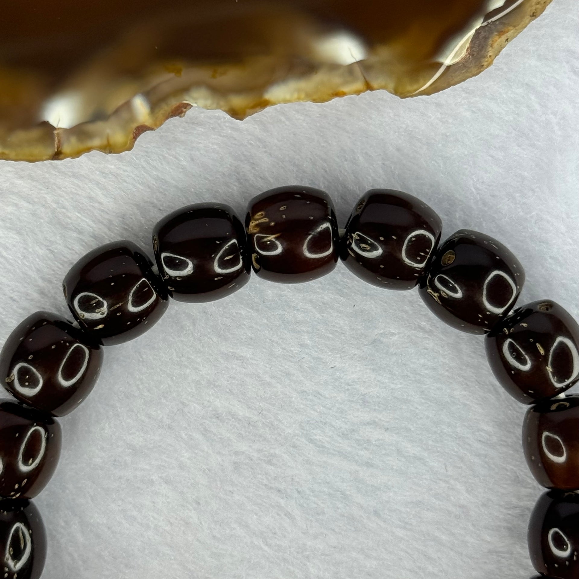 Old Bodhi Seed Beads Bracelet 紫金鼠手链 18.13g 18.5cm 11.1mm 19 Beads - Huangs Jadeite and Jewelry Pte Ltd