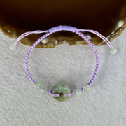 Type A Green with Yellow and Grey Wuji Jadeite Ping An Kou Donut Bracelet 5.64g 15.3 by 7.0mm - Huangs Jadeite and Jewelry Pte Ltd