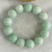 Type A Light Green Jadeite Beads Bracelet 89.10g 15cm 16.0mm 13 Beads (Very Slight Internal Lines) - Huangs Jadeite and Jewelry Pte Ltd