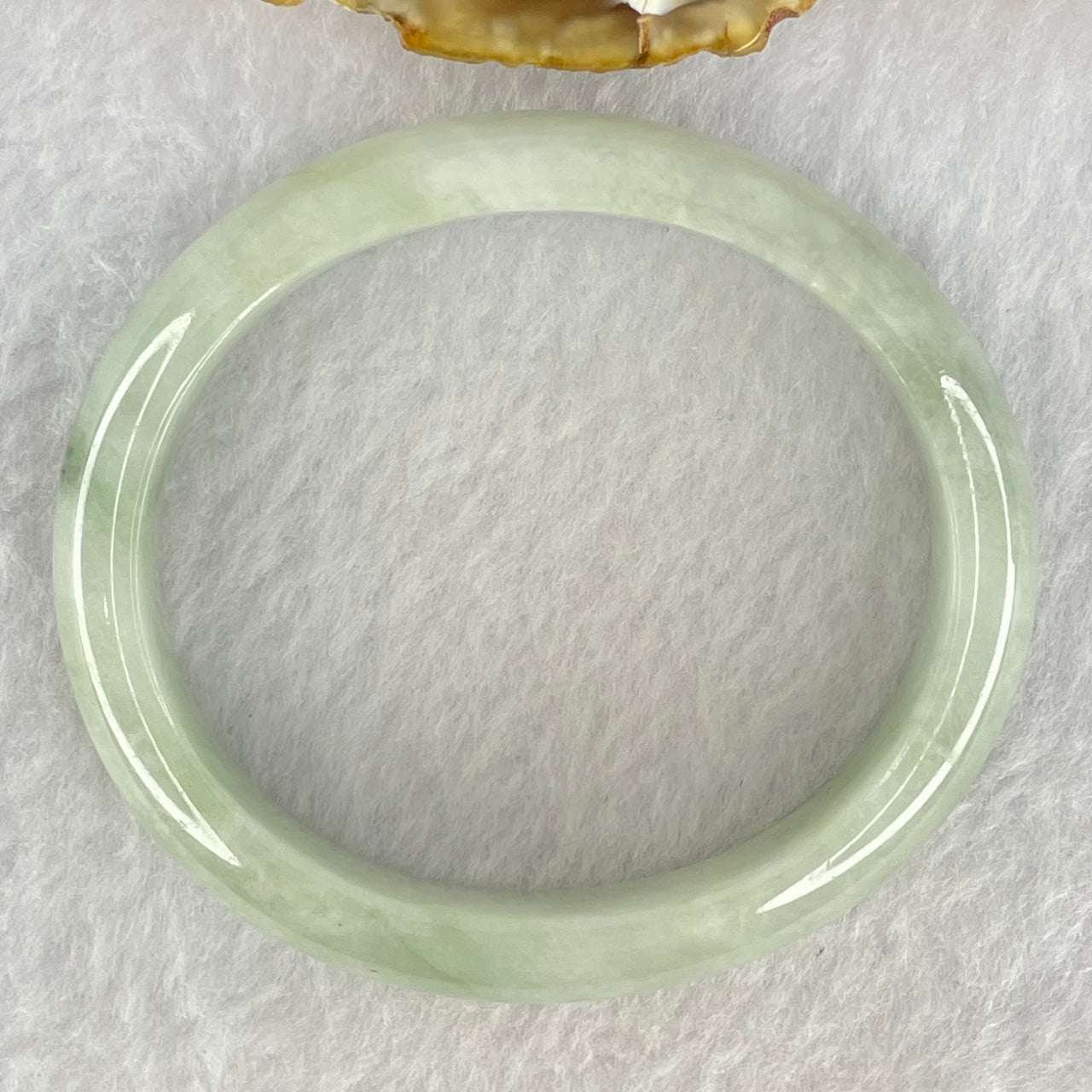 Type A Light Blueish Green Jadeite Bangle Internal Diameter 55.1mm 41.53g 12.2 by 7.2mm (Internal Lines) - Huangs Jadeite and Jewelry Pte Ltd