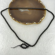 Natural Dark Matt Black Amber Beads Necklace 天然大黑天翁琥珀项链 11.40g 58cm 5.7mm 108 Beads - Huangs Jadeite and Jewelry Pte Ltd