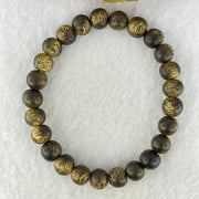 Natural Wild Vietnam Lu Qi Nan Agarwood Beads Bracelet 天然野生越南鹿其南沉香珠手镯 6.70g 16.5cm 9.0mm 25 Beads - Huangs Jadeite and Jewelry Pte Ltd