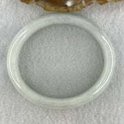 Natural Type A Faint Green Faint Lavender Jadeite Oval Bangle 42.10g Inner Diameter 55.2mm 12.8 by 7.4mm (Very Very Slight Internal Lines) - Huangs Jadeite and Jewelry Pte Ltd