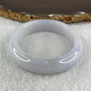 Type A Natural Light Lavender Light Green Jadeite Oval Bangle 44.42g Inner Diameter 55.8mm 12.4 by 7.3mm (Close to Perfect) - Huangs Jadeite and Jewelry Pte Ltd
