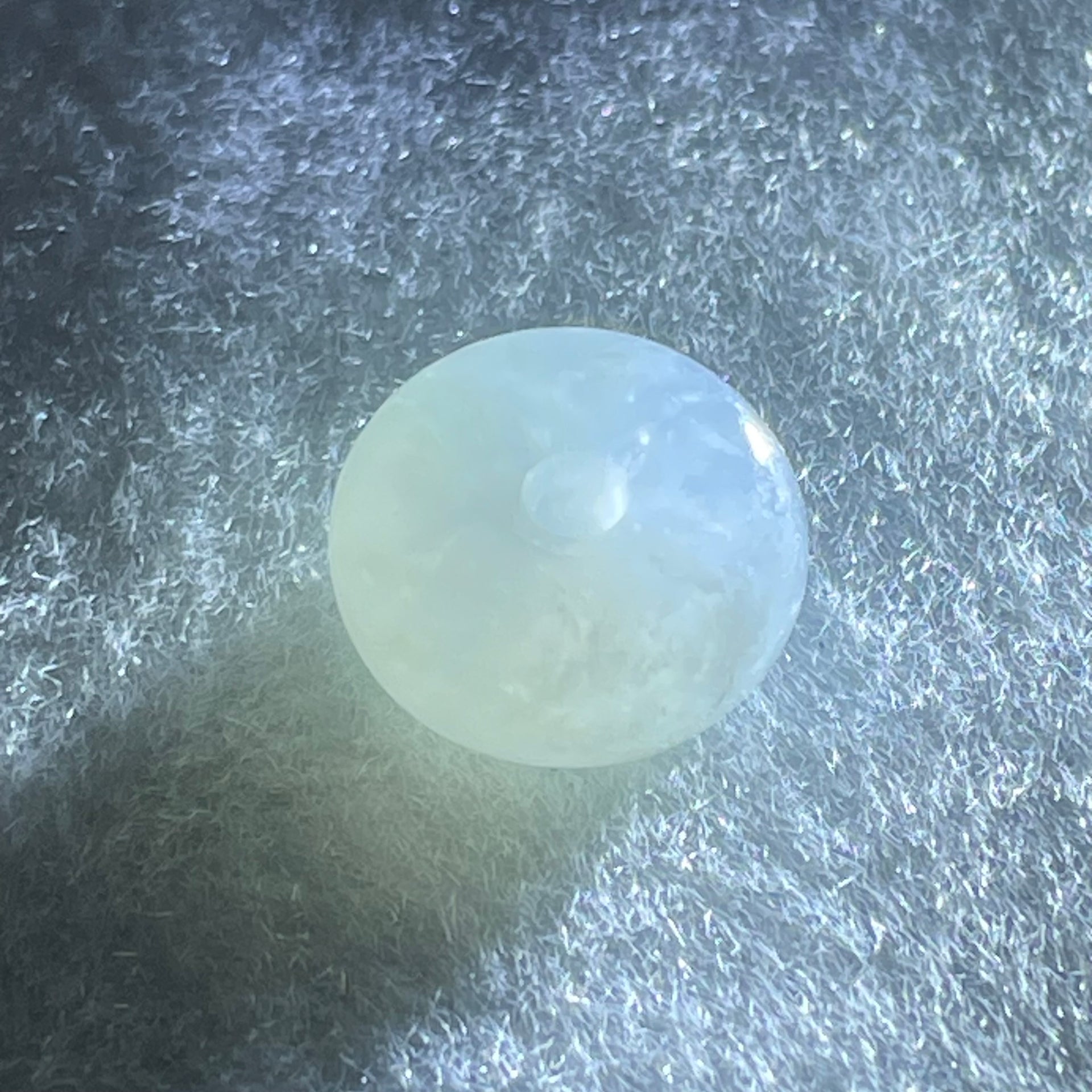 Type A Semi Icy Sky Blue Jadeite Ping An Kou Charm/Pendant 2.56g 13.4 by 7.2mm - Huangs Jadeite and Jewelry Pte Ltd