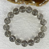 Natural Black Tourmalinated Quartz Bracelet 47.18g 18.5cm 12.8mm 17 Beads - Huangs Jadeite and Jewelry Pte Ltd