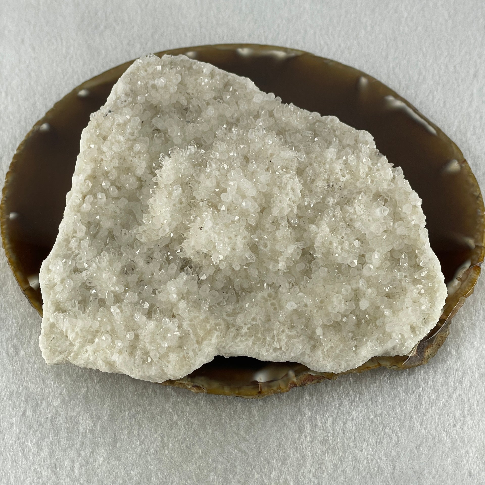 Natural White Quartz Cluster Rough Display 429.8g 123.4 by 112.2 by 41.0mm - Huangs Jadeite and Jewelry Pte Ltd