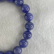 Good Grade Natural Blue Tanzanite Beads Bracelet 39.68g 16.5cm 10.8mm 19 Beads - Huangs Jadeite and Jewelry Pte Ltd