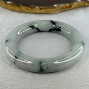 Type A Green Lavender with Moss Green Patches Jadeite Bangle Internal Diameter 57.4mm 97.51g 13.1 by 12.8mm (Very Slight External Rough) - Huangs Jadeite and Jewelry Pte Ltd