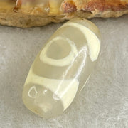 Natural Powerful Tibetan Old Oily Agate 3 Eyes Dzi Bead Heavenly Master (Tian Zhu) 三眼天诛 3.10g 20.2 by 10.2mm - Huangs Jadeite and Jewelry Pte Ltd