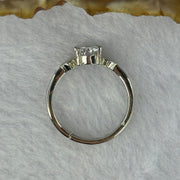 Cubic Zirconia in Sliver Ring (Adjustable Size) 1.99g 5.6 by 3.5mm - Huangs Jadeite and Jewelry Pte Ltd