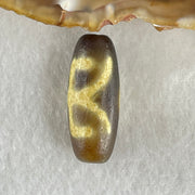 Natural Powerful Tibetan Old Oily Agate Patina Guiren Tairen Human Dzi Bead Totem Amulet Heavenly Master (Tian Zhu) 贵人天诛 5.37g 28.3 by 11.6mm - Huangs Jadeite and Jewelry Pte Ltd