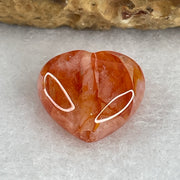 Natural Ferruginous Quartz Heart Shape Charm 1.81g 13.0 by 14.3 by 6.6mm - Huangs Jadeite and Jewelry Pte Ltd