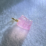 Natural Strawberry Quartz Fortune Cat Charm 4.00g 17.6 by 12.8 by 9.7mm - Huangs Jadeite and Jewelry Pte Ltd