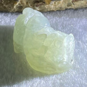 Type A Light Green Faint Lavender Jadeite Pixiu Charm 15.15g 31.1 by 18.7 by 14.1mm - Huangs Jadeite and Jewelry Pte Ltd