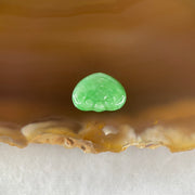 Type A Old Mine Full Green Jadeite Ruyi Charm Stone For Setting 0.44g 11.1 by 8.6 by 2.3mm - Huangs Jadeite and Jewelry Pte Ltd