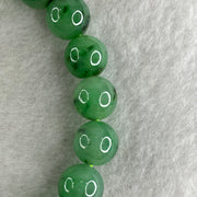 Certified High Quality Type A Semi Icy Green Jade Jadeite Bracelet 32.48g 10.0mm bead 19 beads 15.5cm, - Huangs Jadeite and Jewelry Pte Ltd